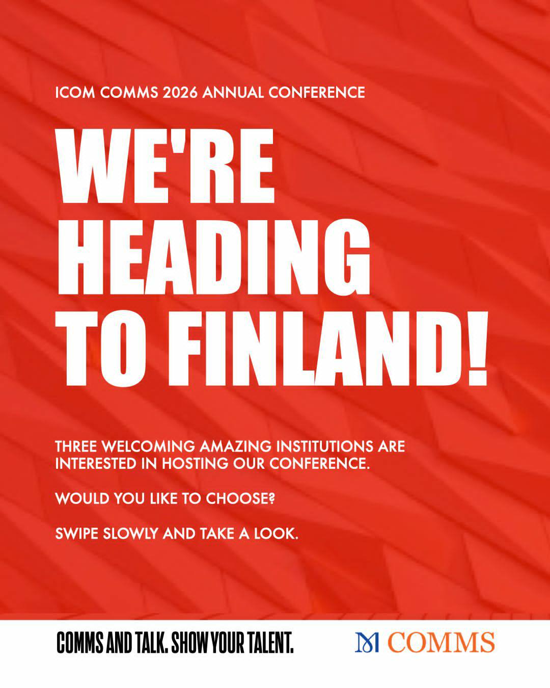 ICOM COMMS - ICOM COMMS Annual Conference 2026 HEI! We are... | Facebook