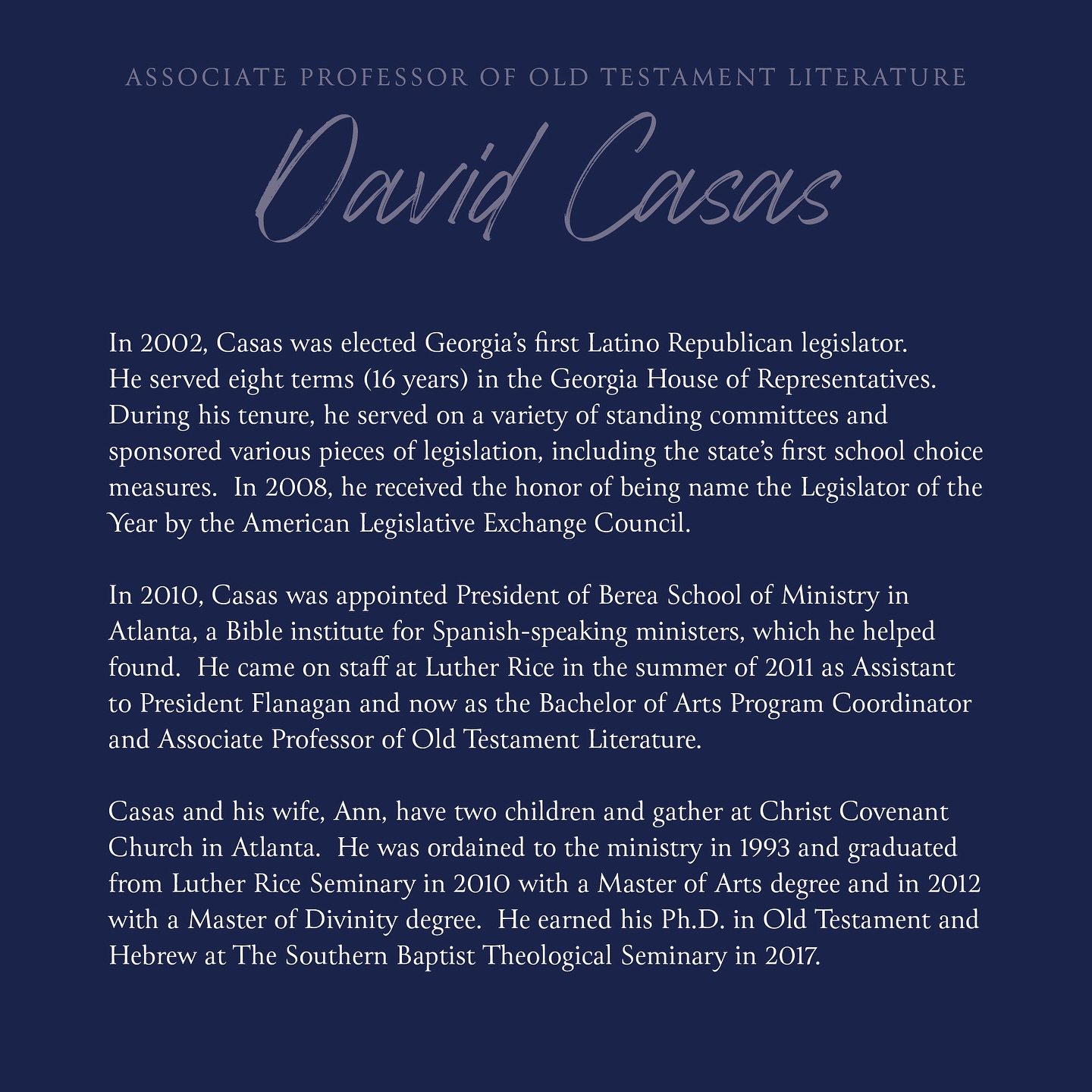 Luther Rice College & Seminary - We would like to spotlight one of our ...