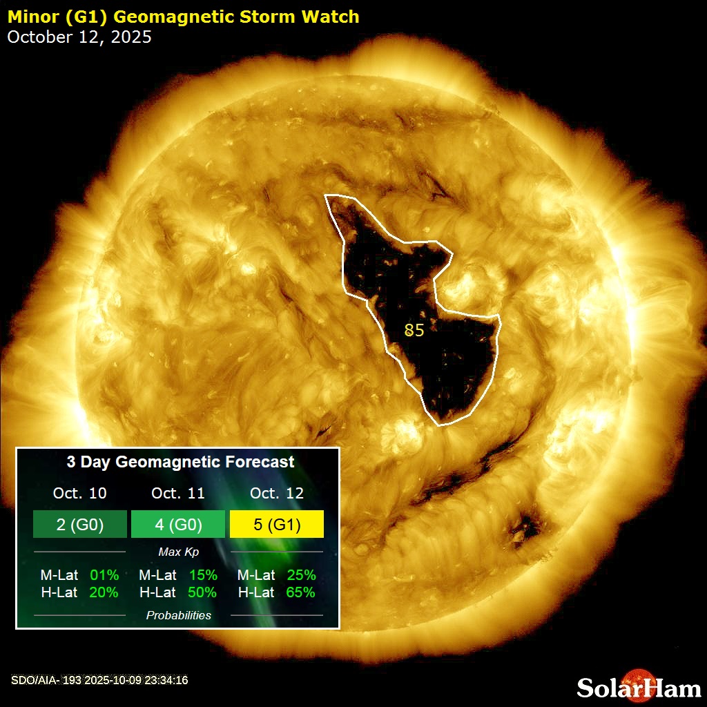 Space - A high speed solar wind stream flowing from coronal hole #85 is ...