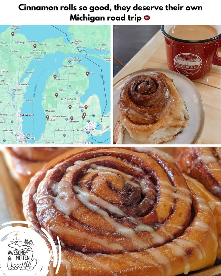 Awesome - 🥐 Michigan mornings aren’t complete without a cinnamon roll ...