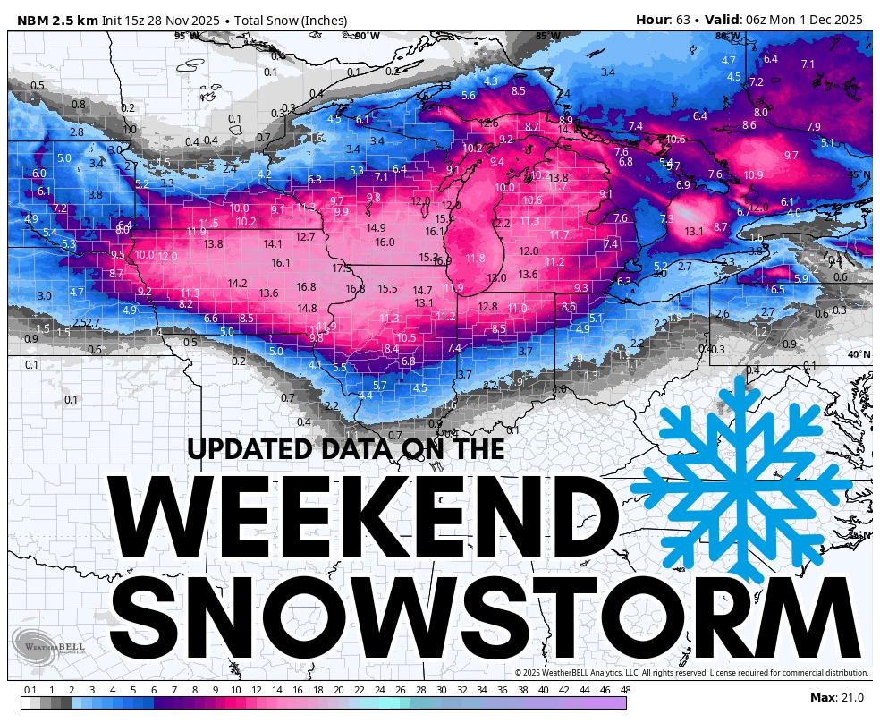 Meteorologist - UPDATED SNOWFALL ESTIMATES: A weekend snowstorm will ...
