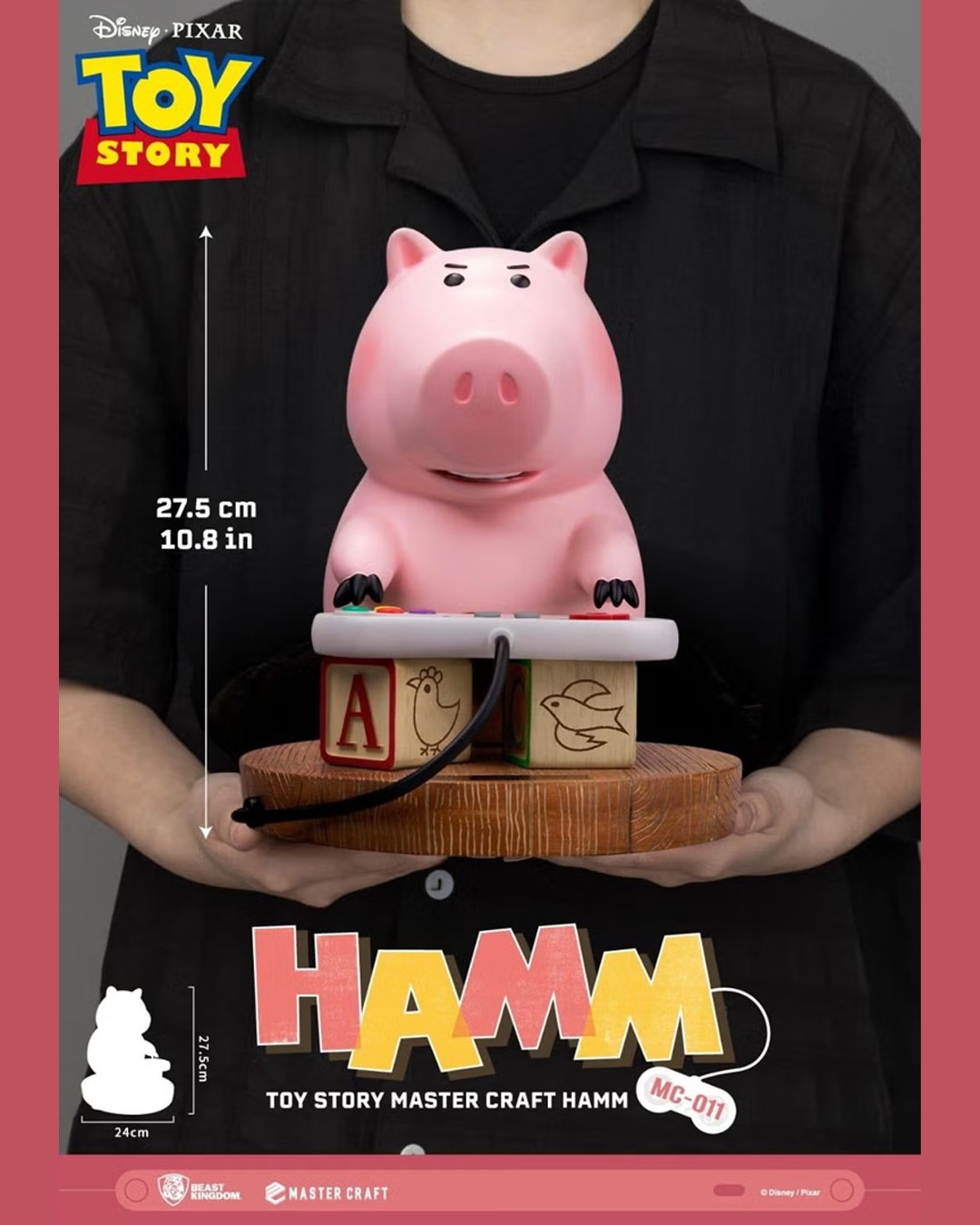 トイストーリー  Beast kingdom Hamm フィギュア Hamm might be the piggy bank of the Toy Story gang, but he's just