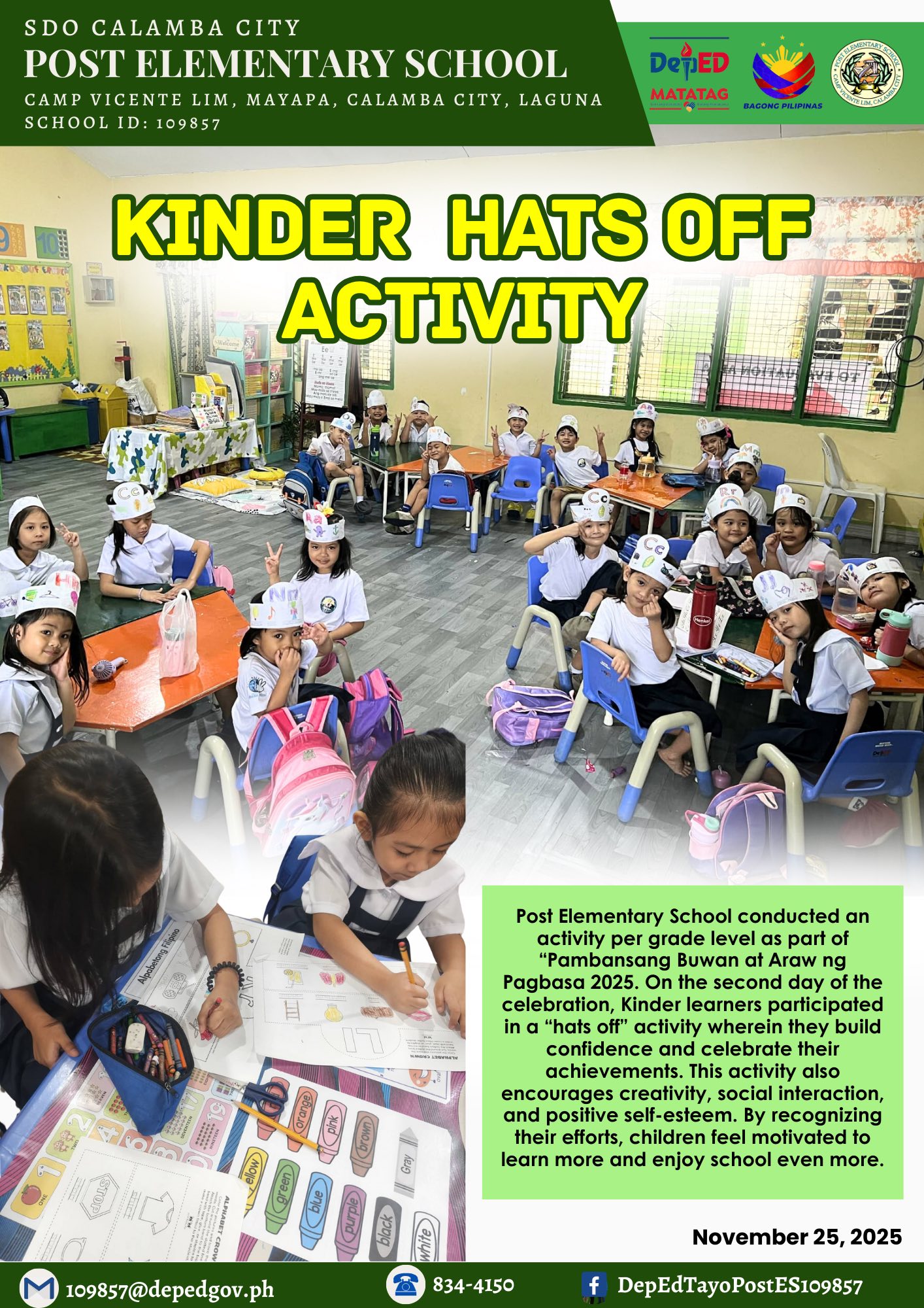 DepEd - CONGRATULATIONS Post Elementary School's CIP Team and CI ...