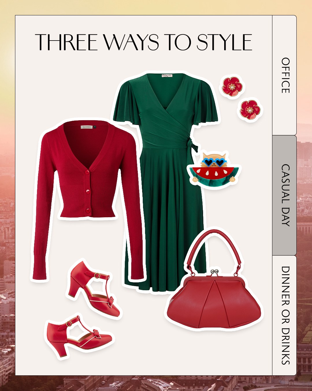 One dress, three different moods. ✨ From the office to a casual day out, then straight to dinner or drinks, this dress does it all. Style it your way and make every