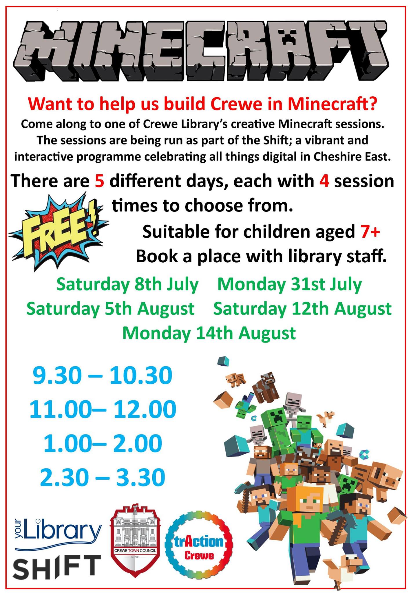 Crewe Library - Minecraft - Open Sessions! Love... | Facebook