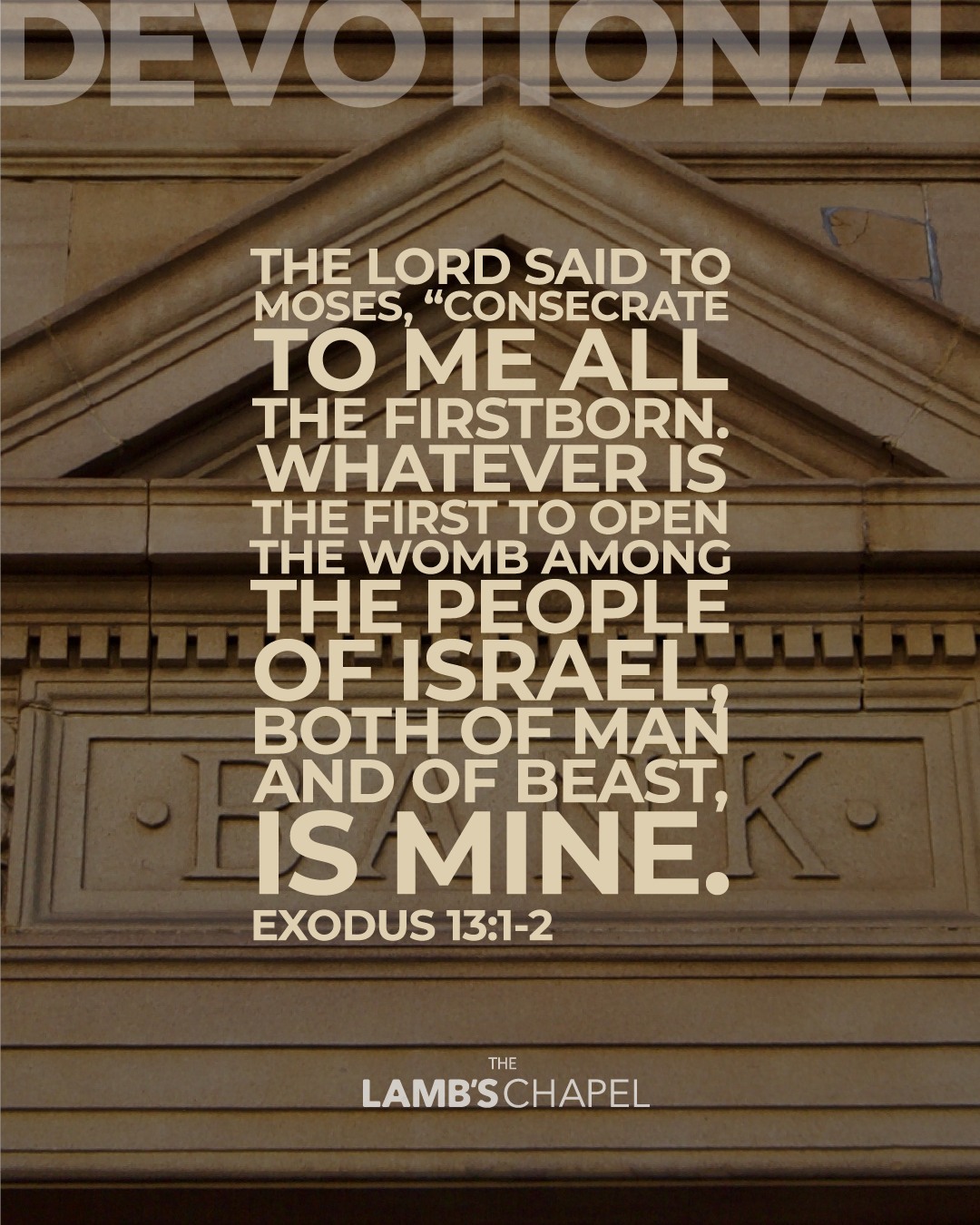 The Lamb's - Devotional: It’s ALL His! Scripture Reference: The Lord ...