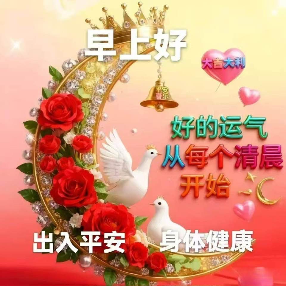 早上好大吉大利黑察益乐好的运气从每个清晨开始开始C 出入平安出入平安