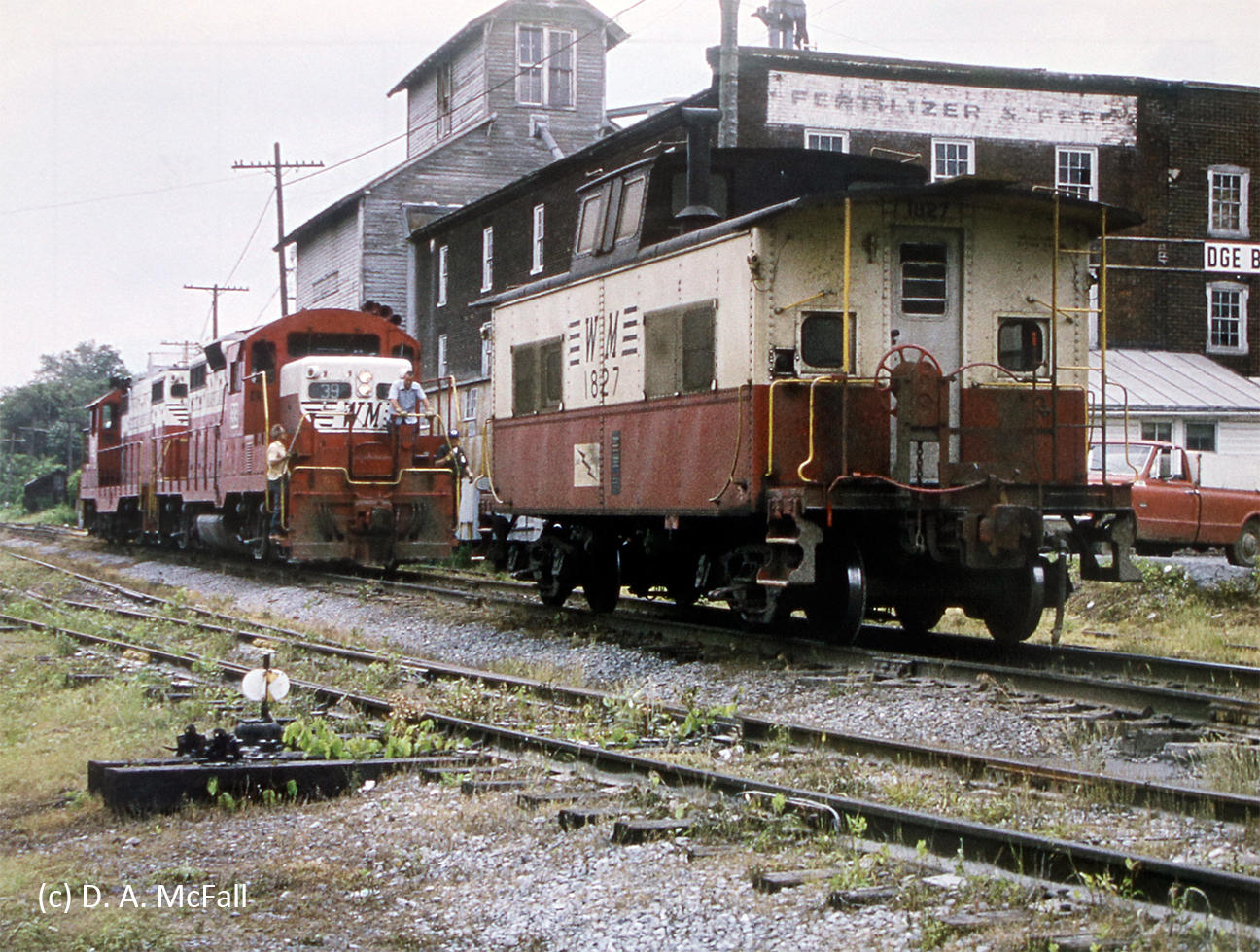 Western - Western Maryland Railway GP7 number 21 with GP9 number 39 and ...
