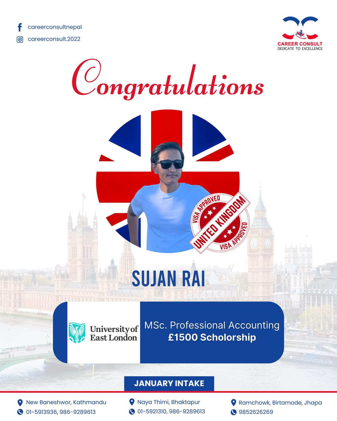 Career - 🎉 Congratulations, Sujan Rai! 🎉 We are delighted to share that ...