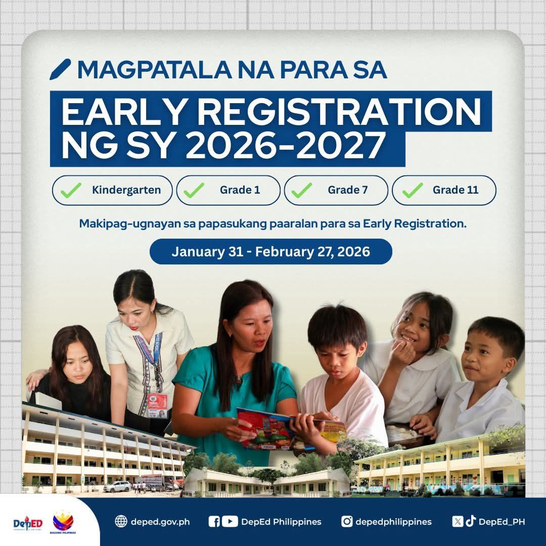 DepEd - 📢 ANNOUNCEMENT!!! EARLY REGISTRATION FOR S.Y. 2026–2027 IS NOW ...