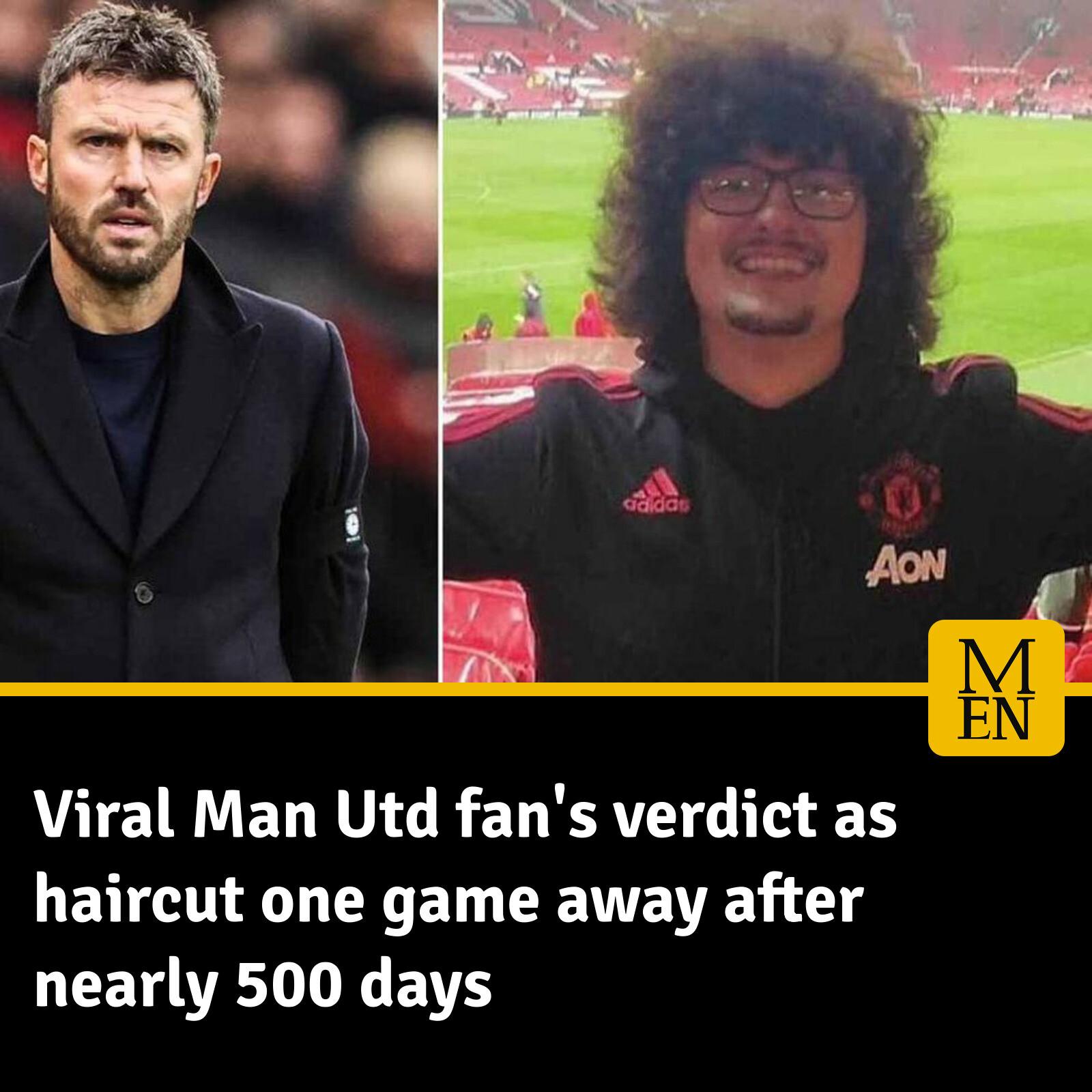 Manchester - Viral Man Utd fan's verdict as haircut one game away after ...