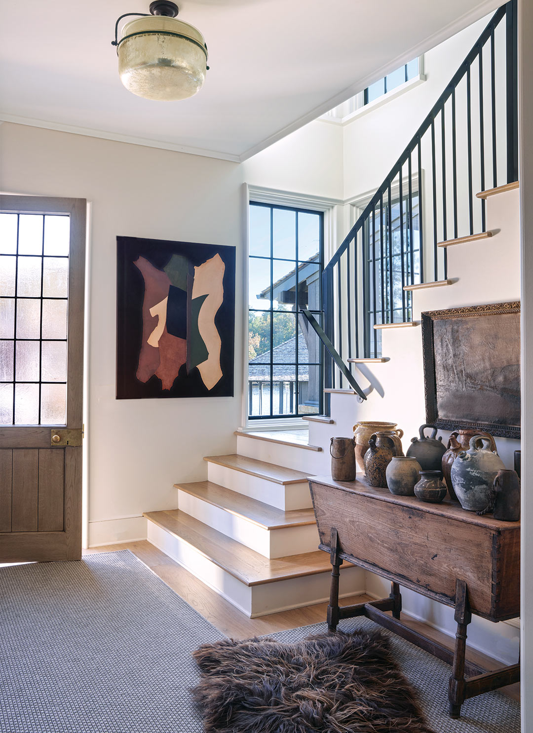Southern - The foyer of this Lake Martin home makes a grand first ...