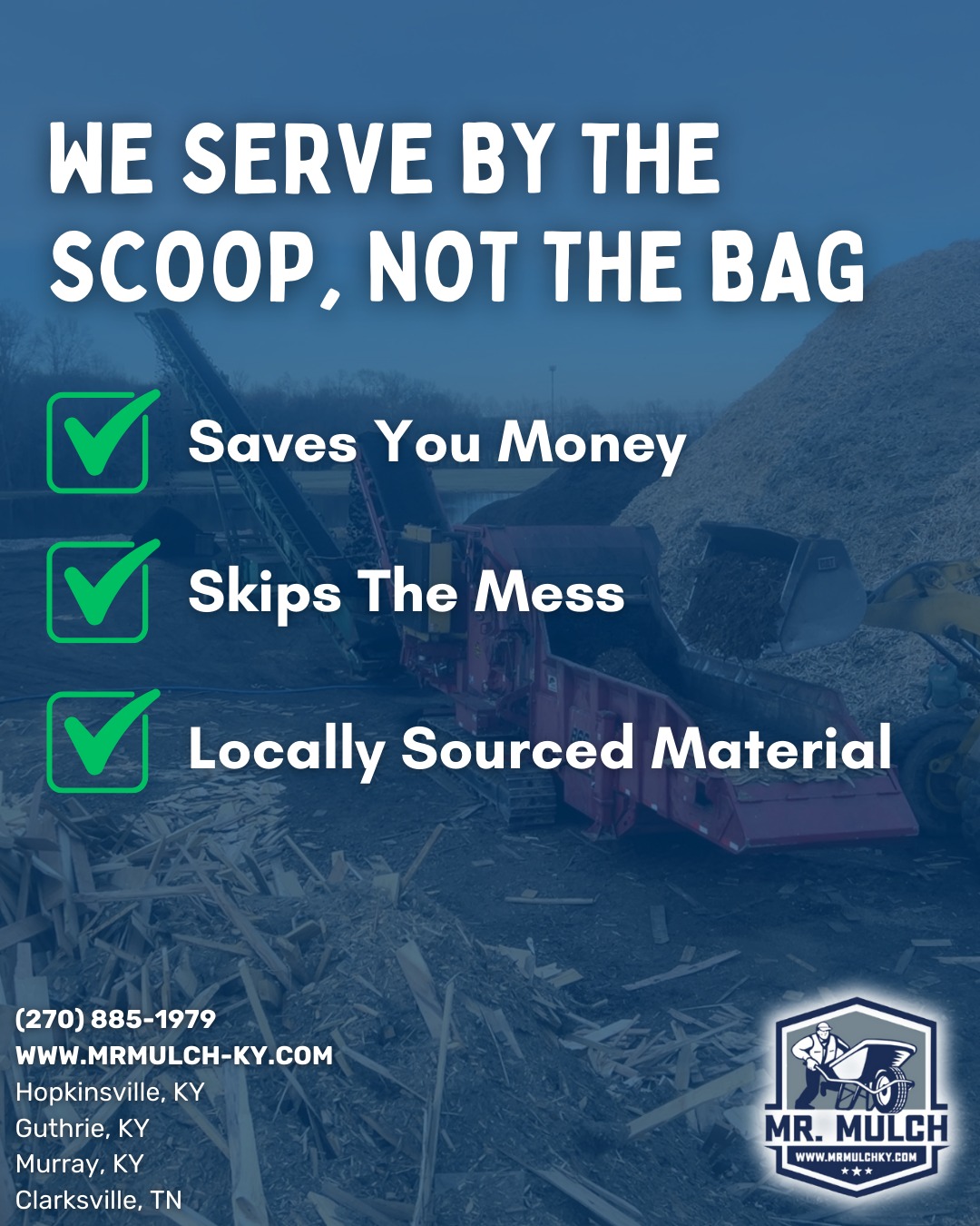 Mr - Why pay for bags when a scoop goes further? 🌿 At Mr. Mulch, you ...