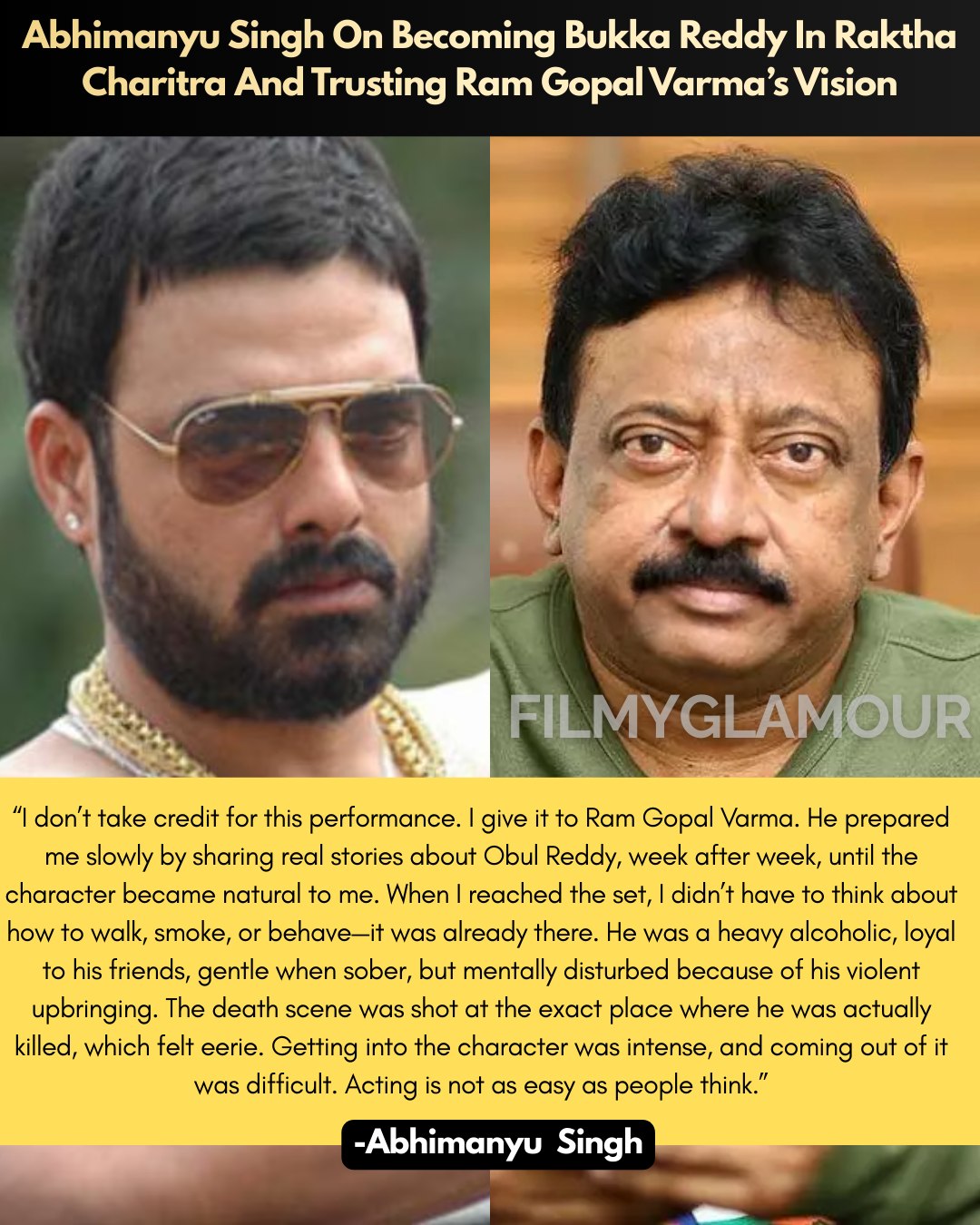 Filmy Glamour - In A Recent Interview, Abhimanyu Singh... | Facebook