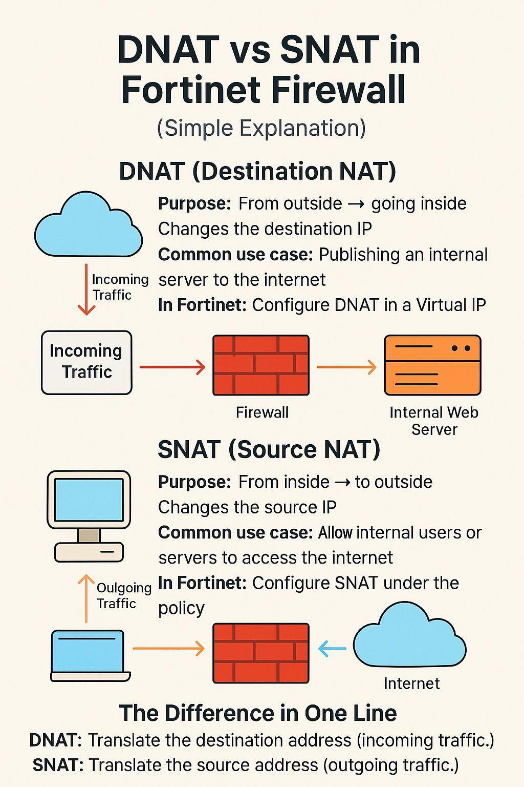 Router - Fortinet Firewalls : DNAT vs SNAT Follow & Subscribe : Router ...