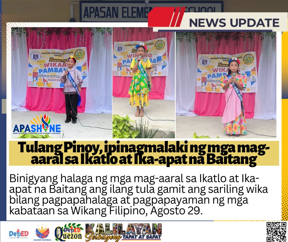 #DepEdPhilippines... - DepEd Tayo Apasan ES - Quezon Province | Facebook