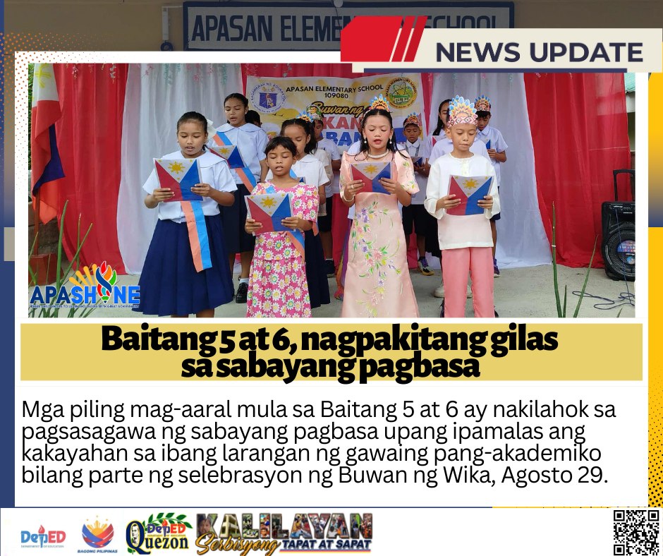 #DepEdPhilippines... - DepEd Tayo Apasan ES - Quezon Province | Facebook