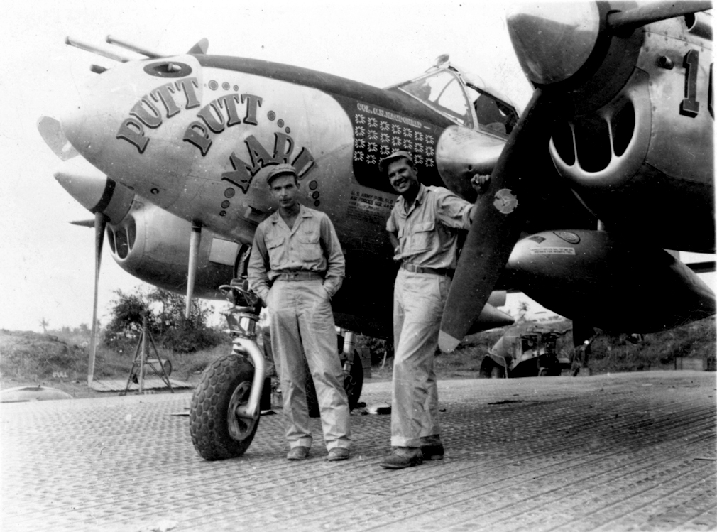 Colonel Charles H MacDonald and Al Nelson in the Pacific with