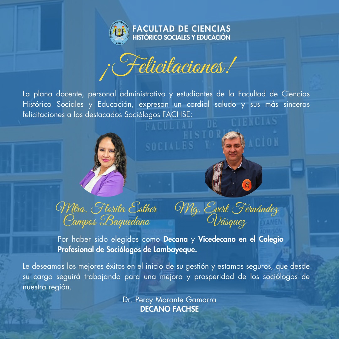 Facultad - 𝑺𝒐𝒄𝒊𝒐́𝒍𝒐𝒈𝒐𝒔 𝑭𝑨𝑪𝑯𝑺𝑬 𝒂𝒔𝒖𝒎𝒆𝒏 𝒄𝒂𝒓𝒈𝒐𝒔 𝒆𝒏 𝒍𝒂 𝒏𝒖𝒆𝒗𝒂 𝑱𝒖𝒏𝒕𝒂 𝑫𝒊𝒓𝒆𝒄𝒕𝒊𝒗𝒂 ...