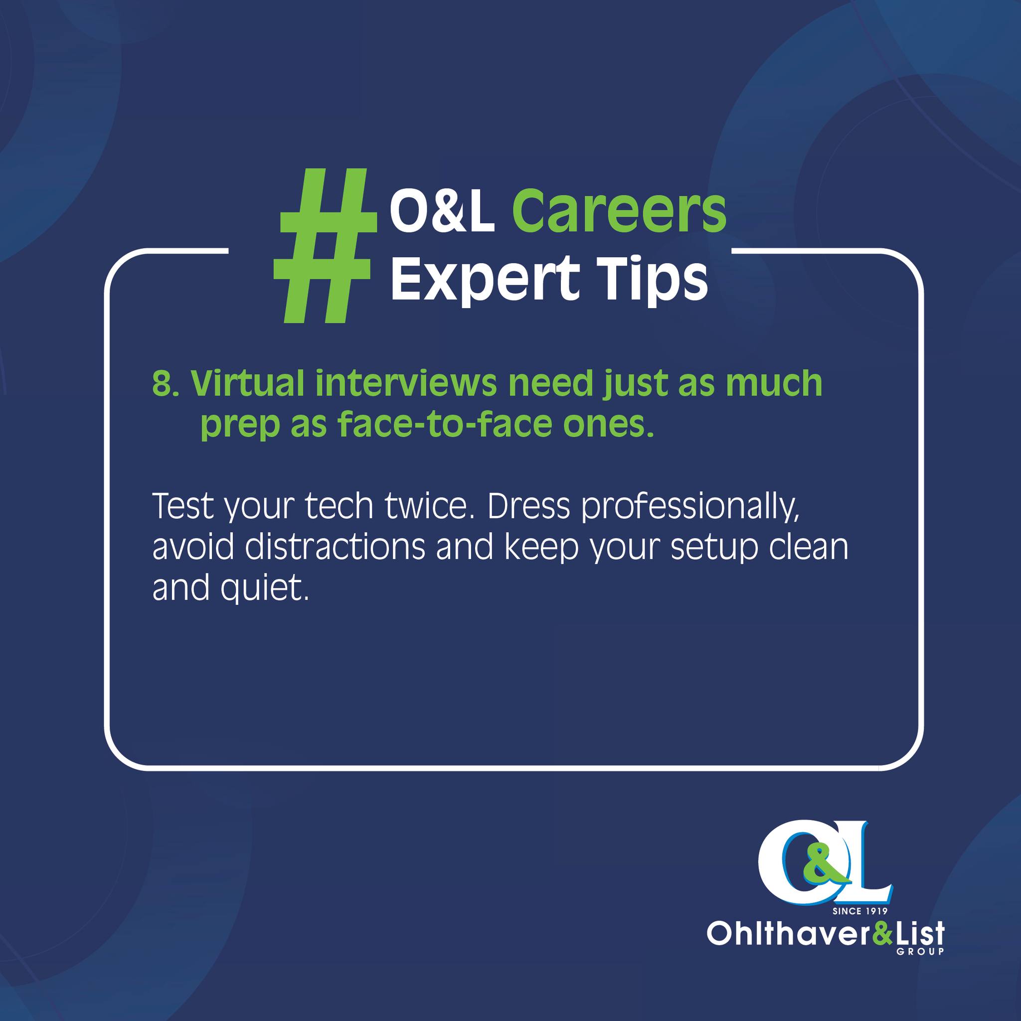 O&L - ⚡Treat your online interview like you're walking into the ...