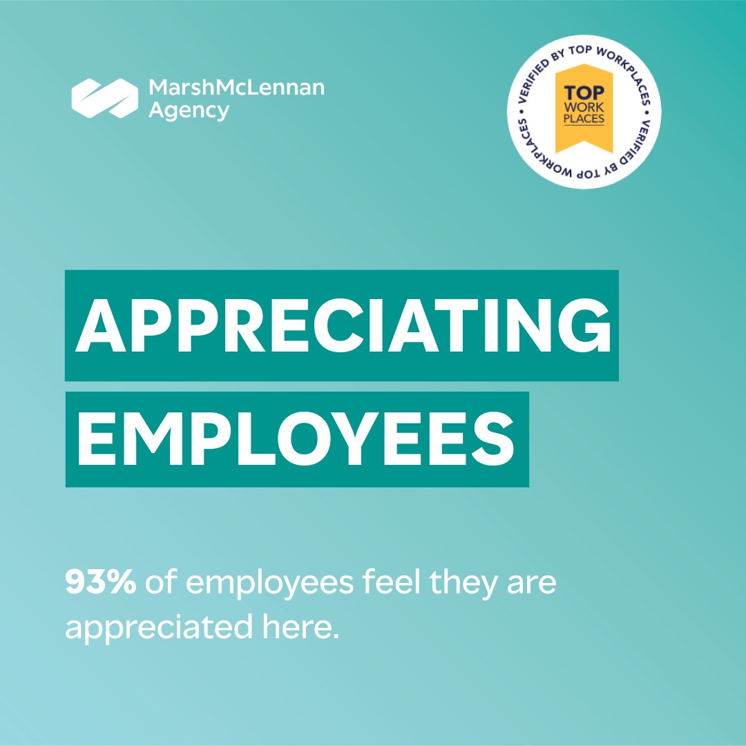 Appreciation is at the... - Marsh McLennan Agency - Bouchard | Facebook