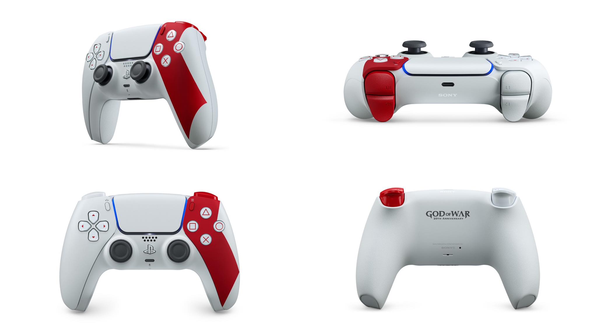 Sony DualSense - God Of War 20th Anniversary Limited Edition Color Rojo Blanco 0711719021056