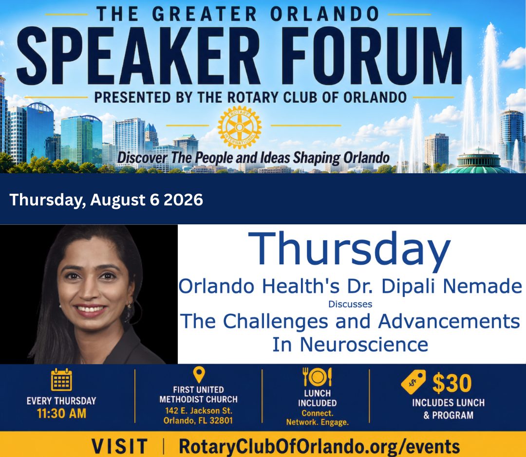 Stepping out of the office for a quick reset at The Rotary Club of Orlando's Speaker Forum. 🧠✨ Dr. Dipali Nemade from Orlando Health broke down the latest innovations in neuroscience today