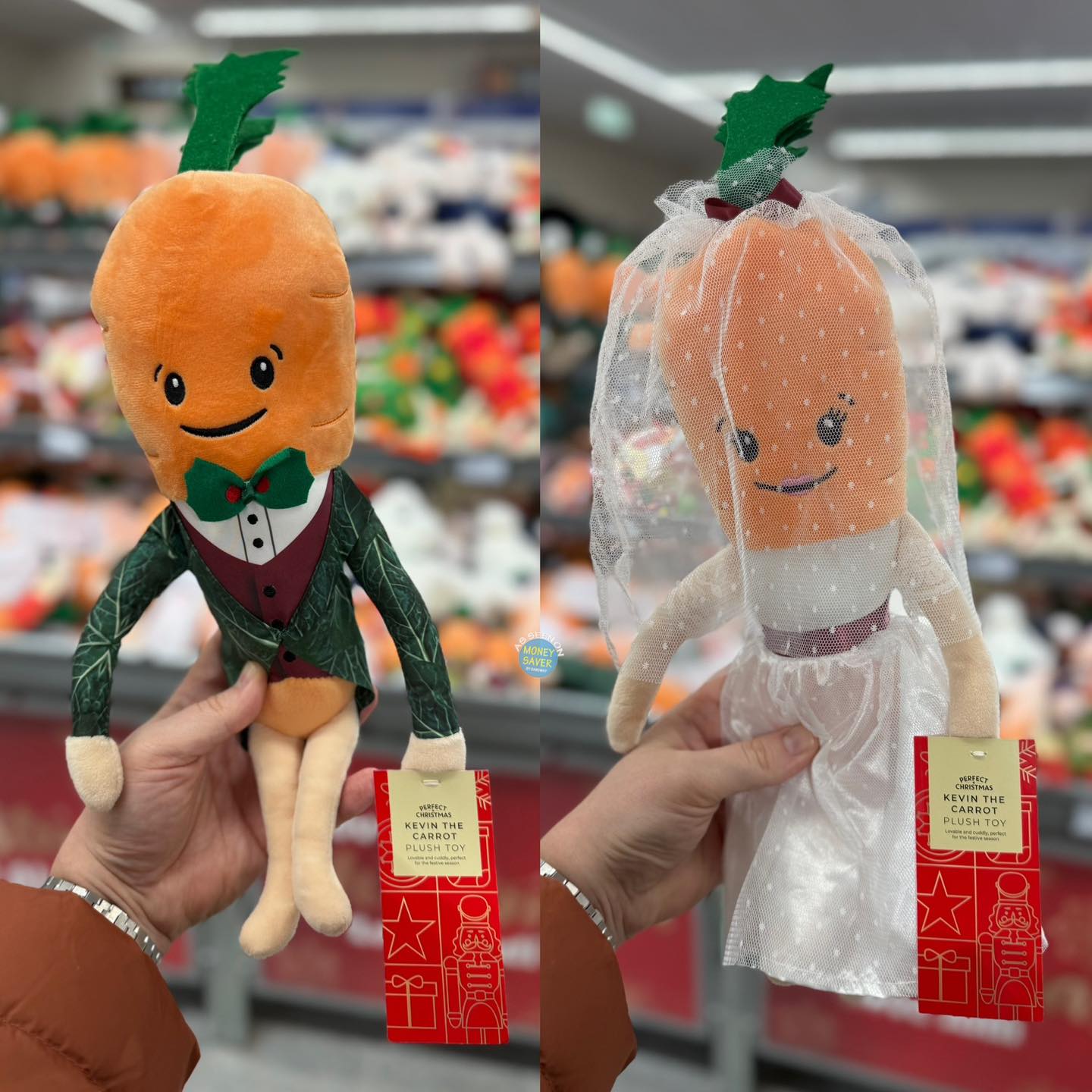 マーキュロ レンゲ ぬいぐるみ Kevin the Carrot Bride and Groom Plush toys at ALDI 💍💒