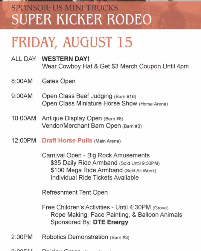 Main - Auction and Rodeo day at the Armada Fair!! Are you coming? What ...