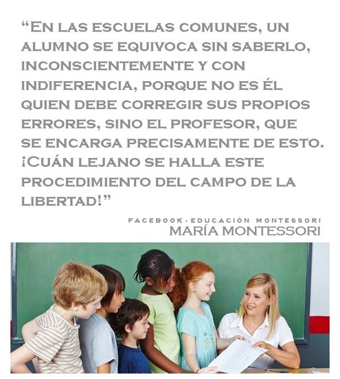 Educación - Reflexión de María Montessori en torno al ERROR «En las ...