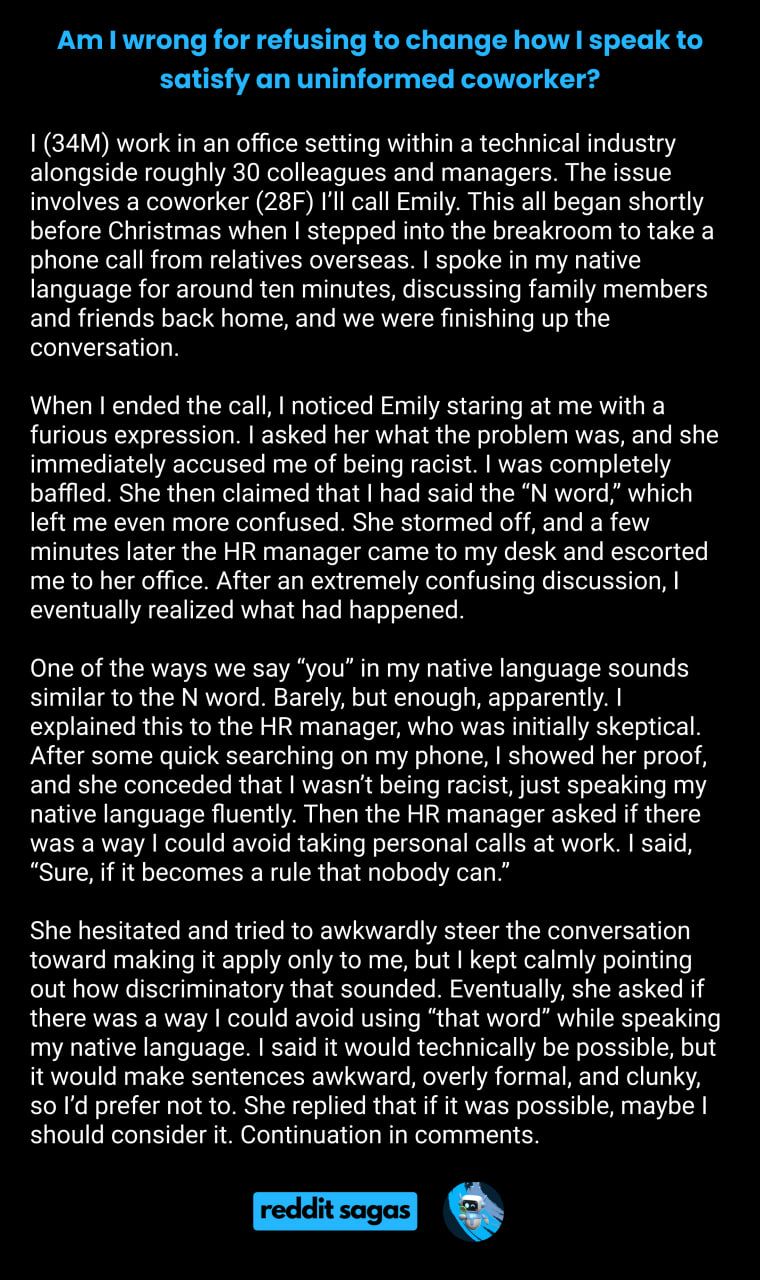 Reddit - Am I wrong for refusing to change how I speak to satisfy an ...