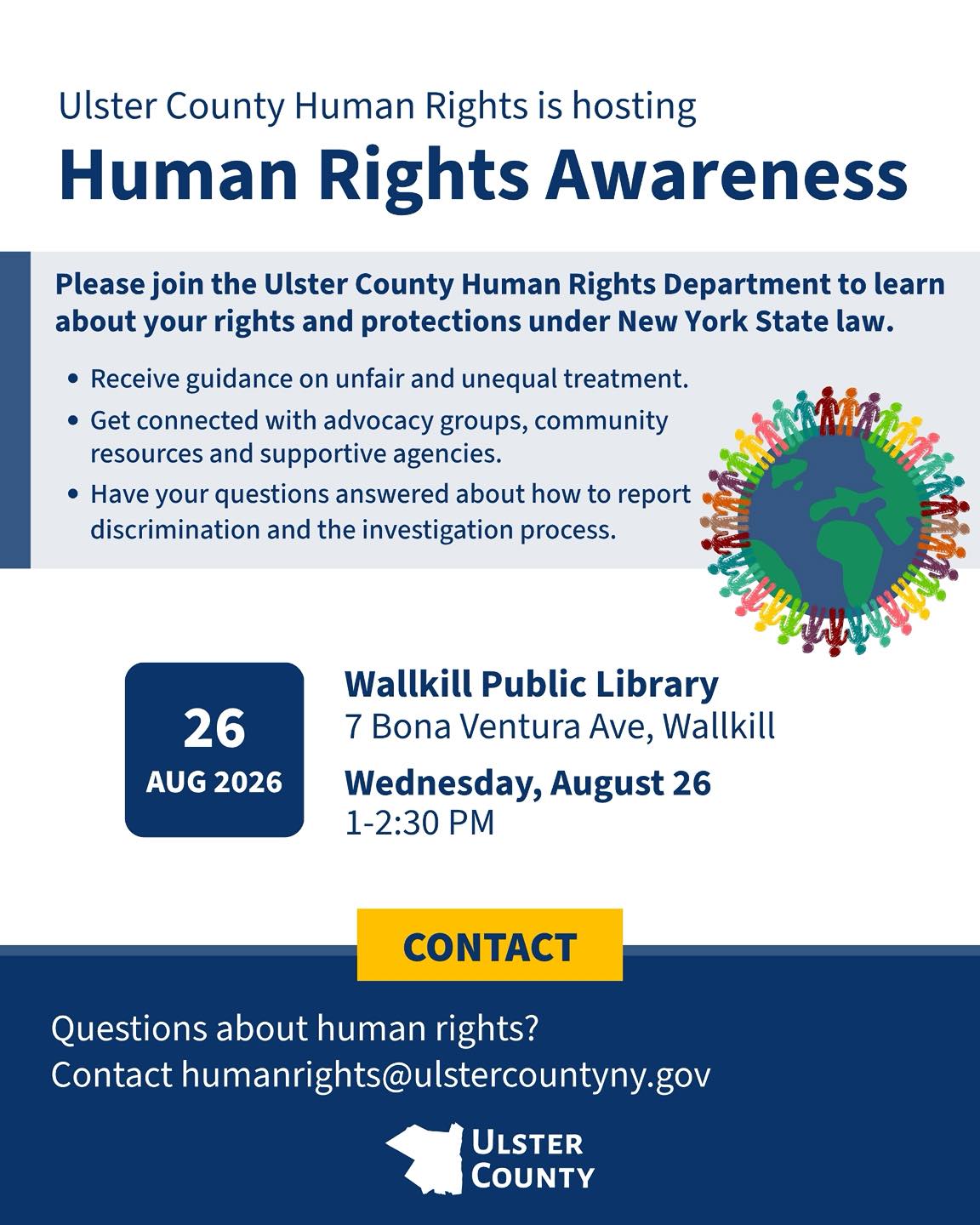 Join the Ulster County Human Rights Department for a free human