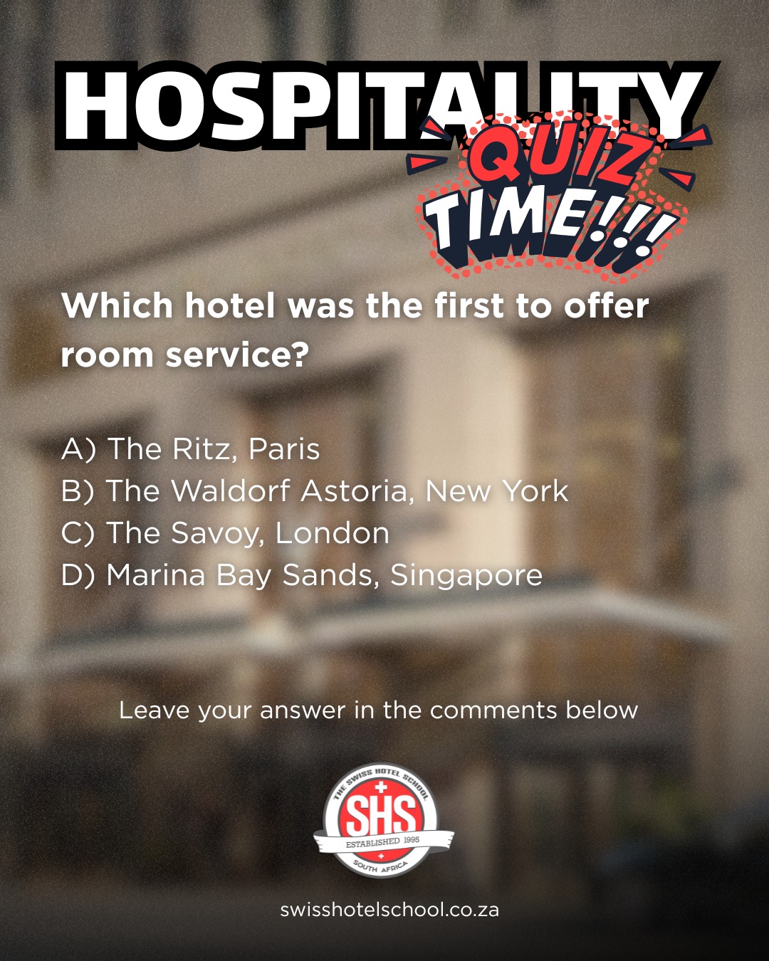 The Swiss - 🧠 HOSPITALITY TRIVIA CHALLENGE Think you know the world of ...