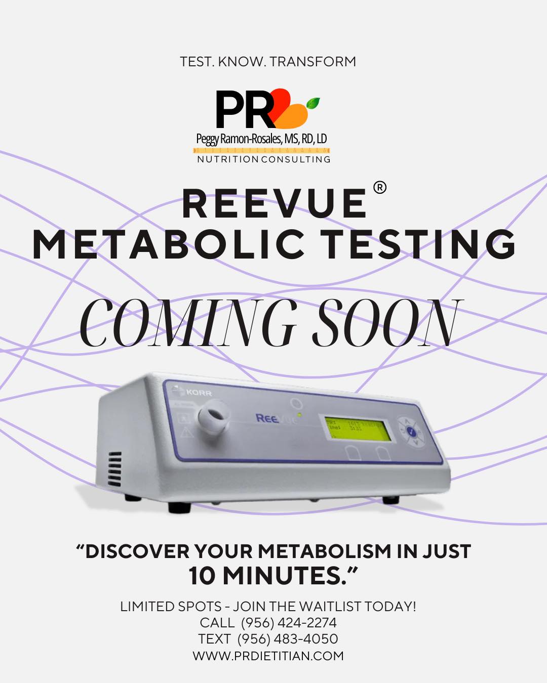 PR - What is a ReeVue metabolic test? The ReeVue is an FDA-cleared ...