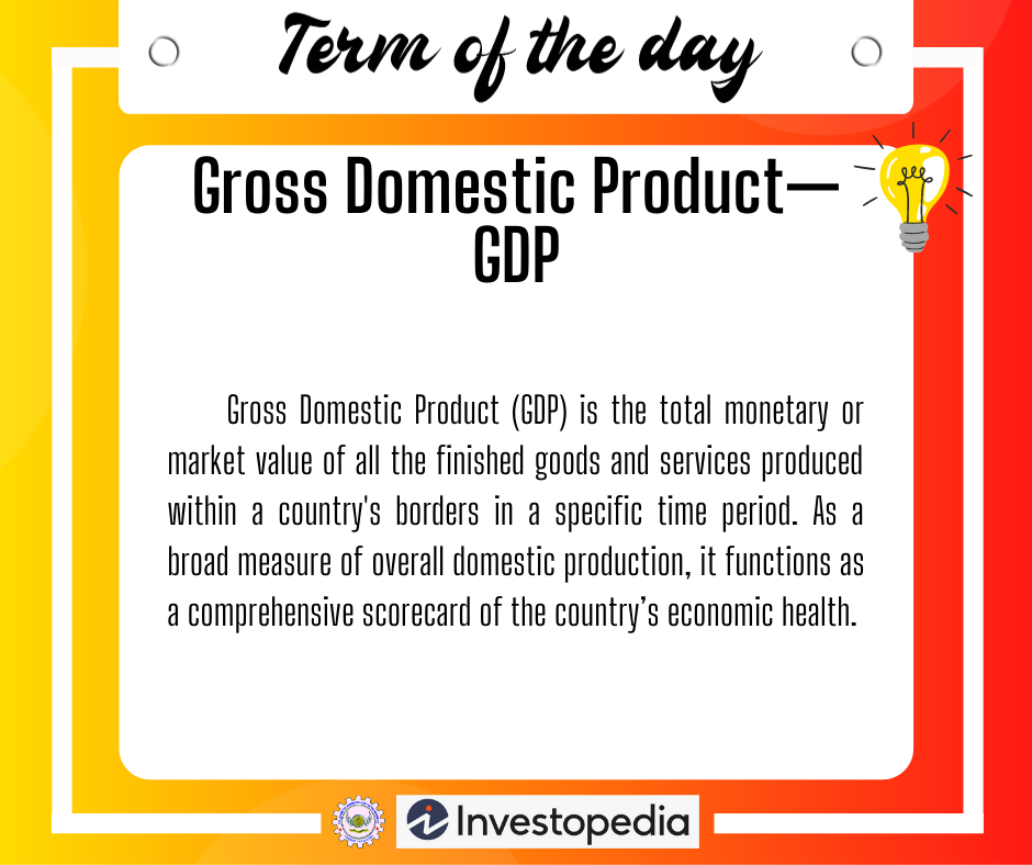 Term of the day: Gross Domestic Product—GDP Gross Domestic Product (GDP ...