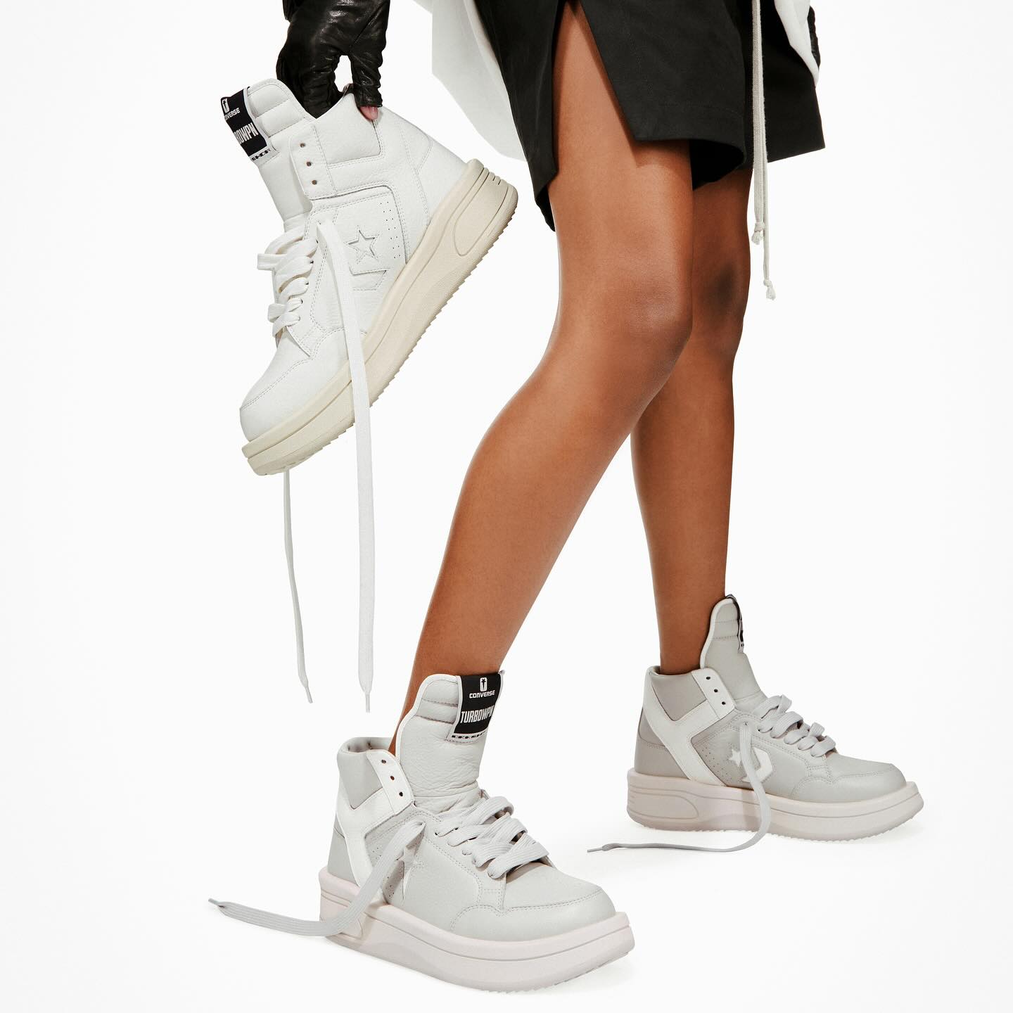 Converse x DRKSHDW TURBOWPN available now in White and Oyster 