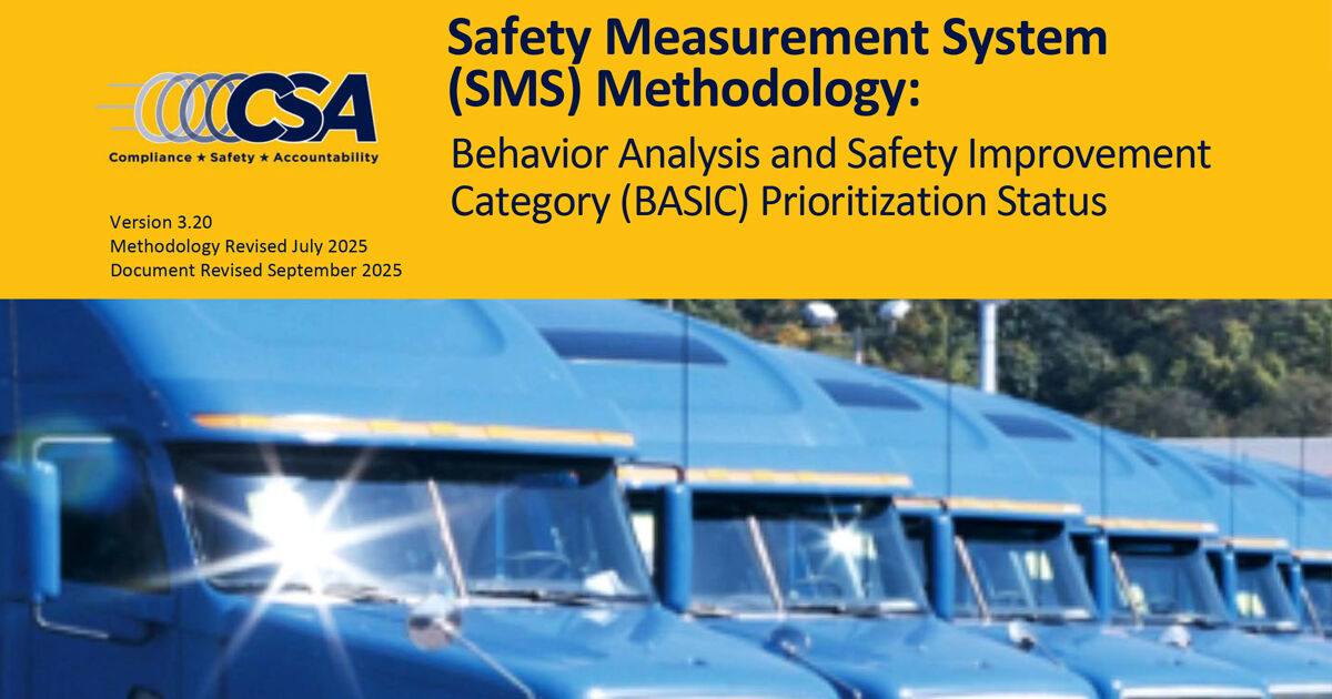 Vertical - FMCSA just approved major CSA Safety updates for 2025. Learn ...