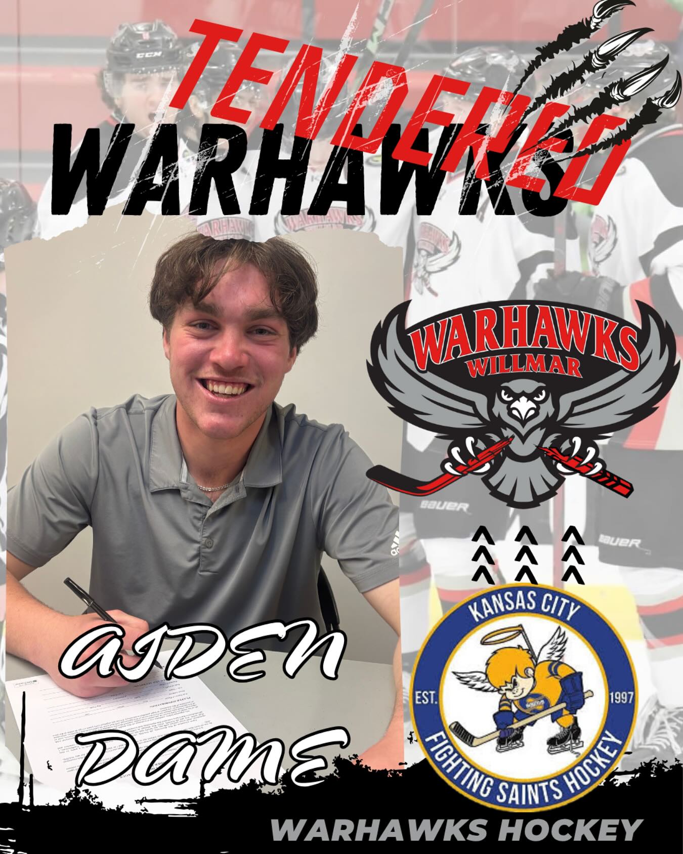 Willmar - 🚨 Tender Alert 🚨 Welcome to the Hawks Aiden Dame! | Facebook