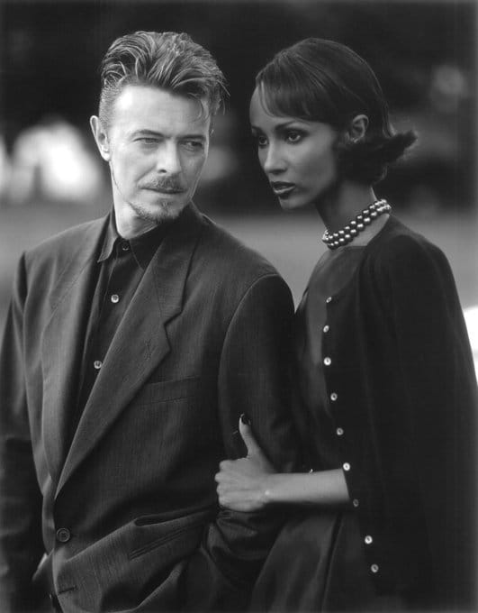 David Bowie and his wife Iman [1996] 🖤🧡