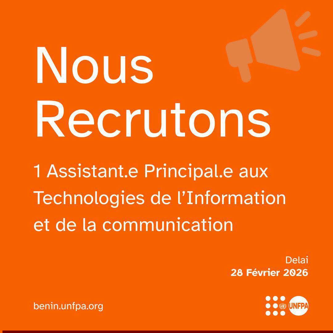 JOBS BENIN - 📢 Recrutement en cours à l'UNPFA : Un.e... | Facebook