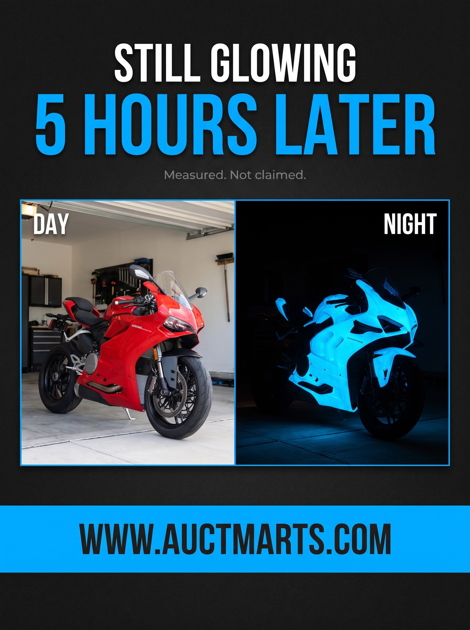 🏍️ Glow in the dark fairing kits — any colour. Imported pigment