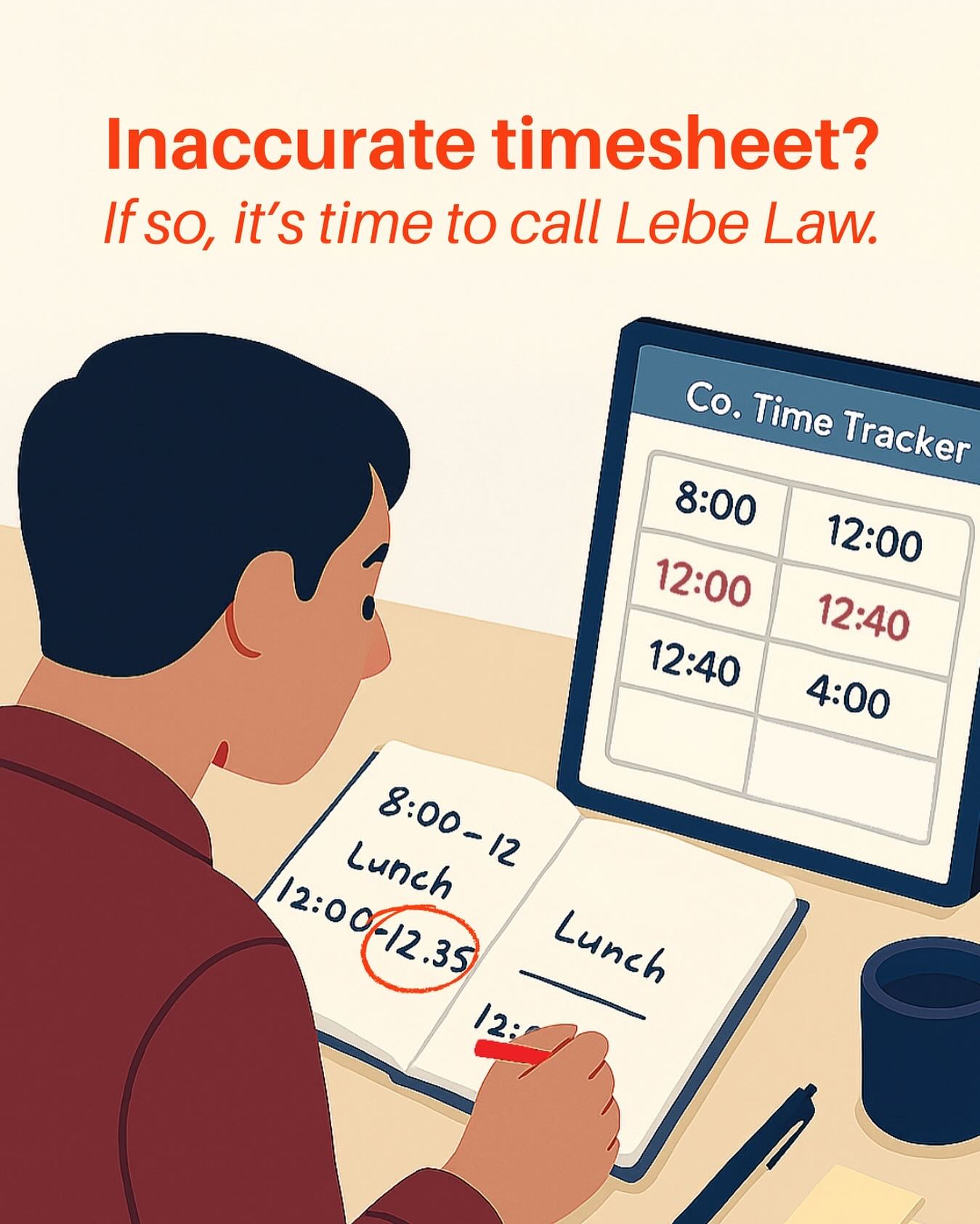 Lebe - Even if you use a company timeclock, it’s smart to keep your own ...