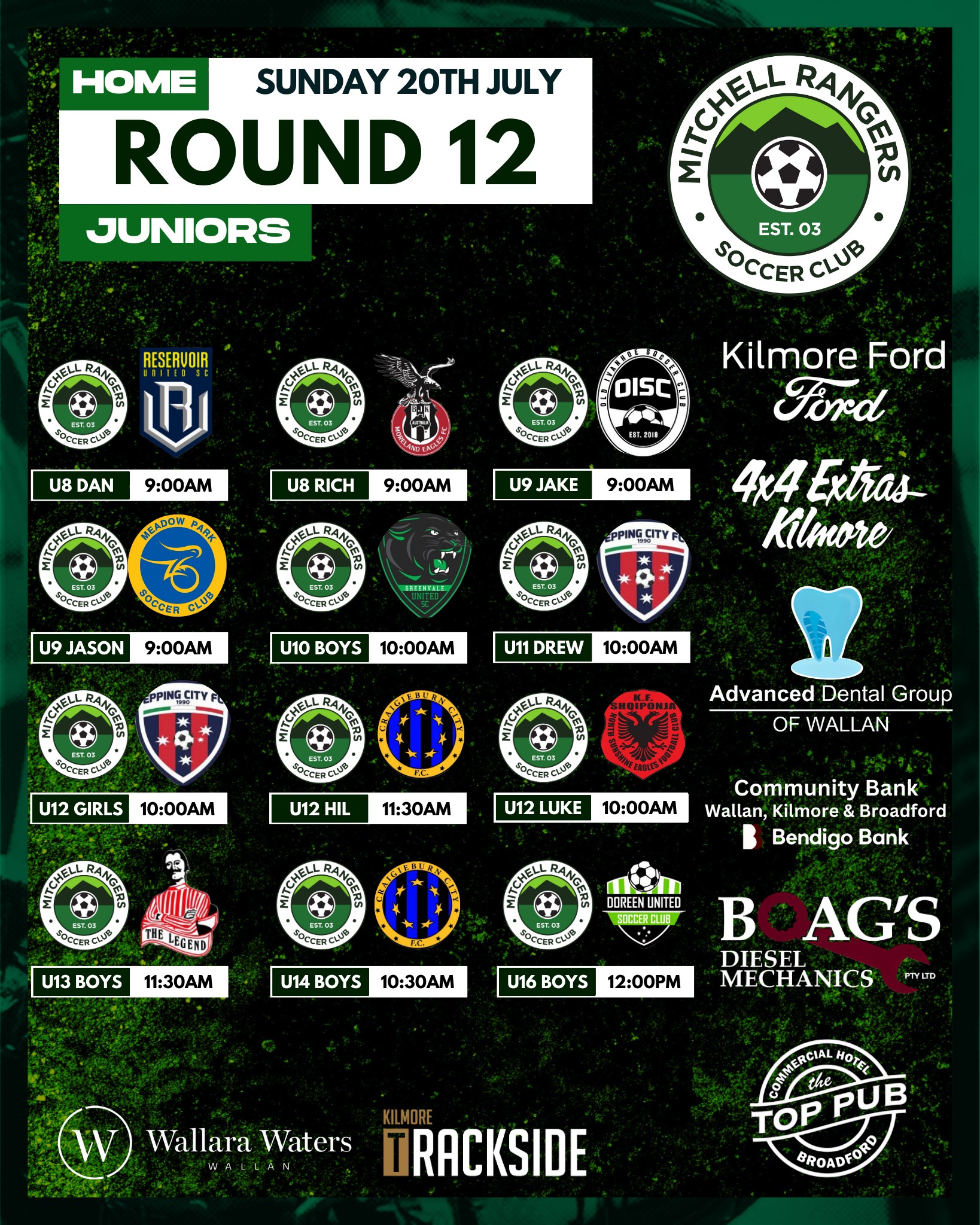 We have a big matchweek... - Mitchell Rangers Soccer Club | Facebook
