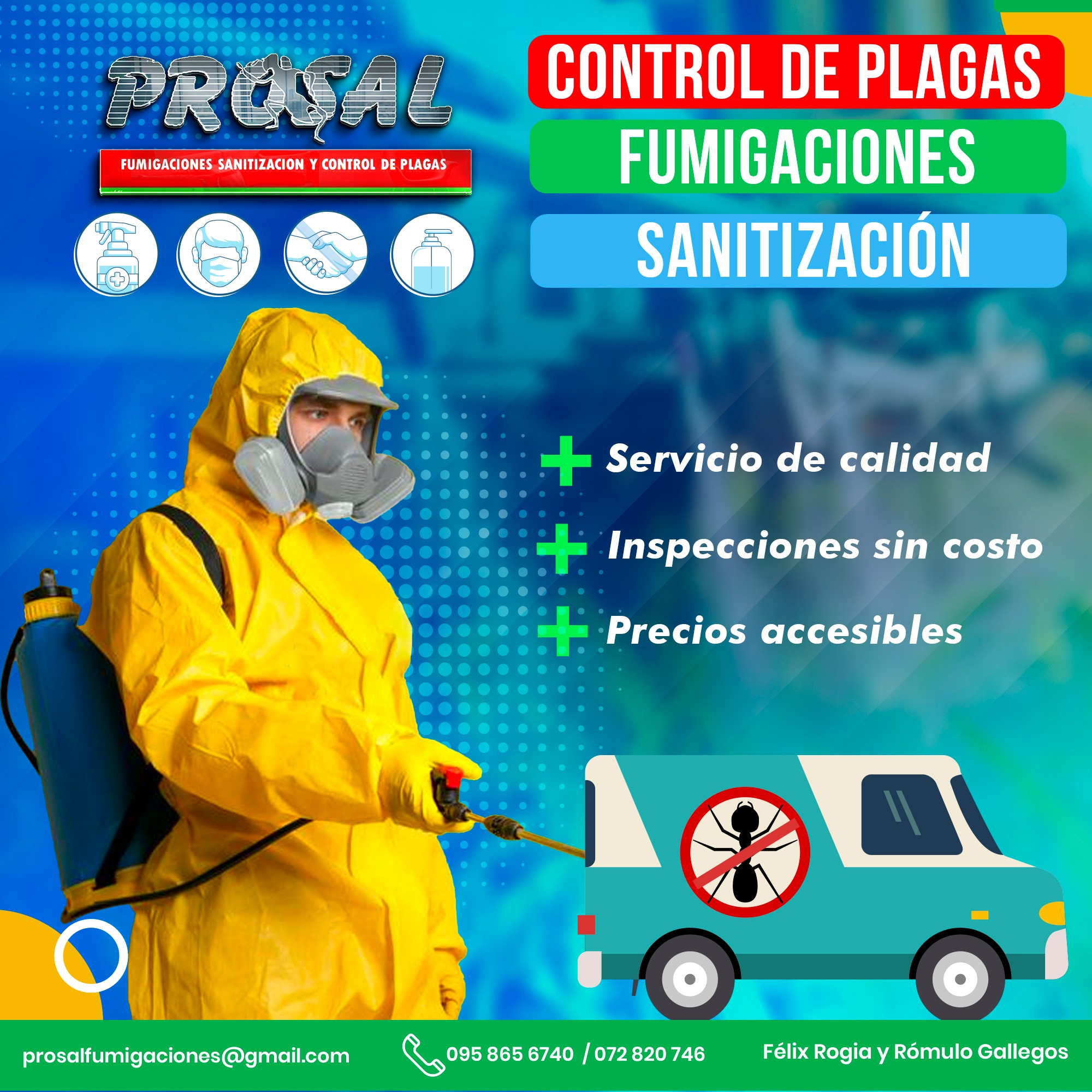 Prosal Cuenca - 🚫🦠 Servicio de SANITIZACION, FUMIGACIONES... | Facebook
