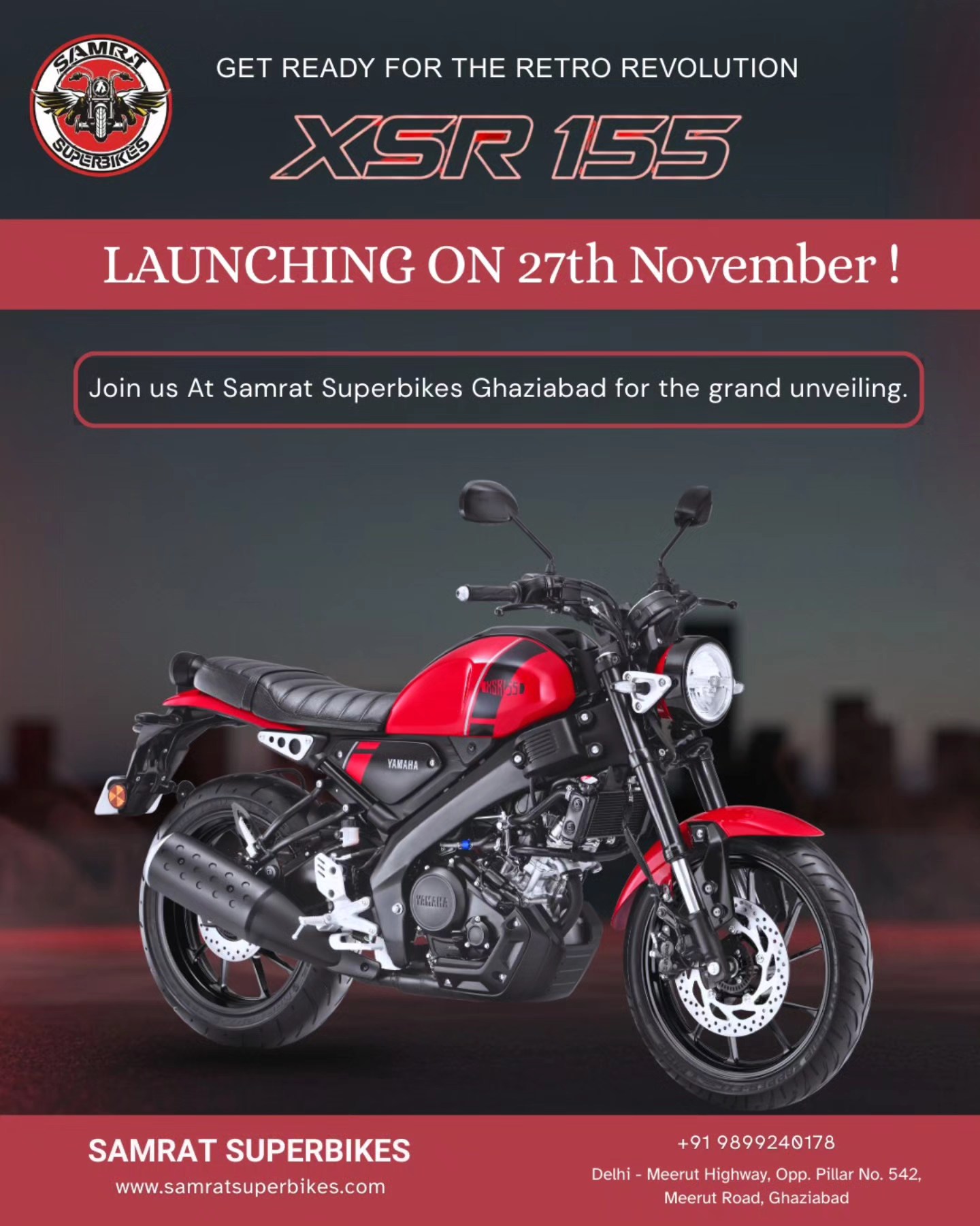 Samrat - 🔥 The Wait Is Over! The all-new Yamaha XSR 155 is launching ...