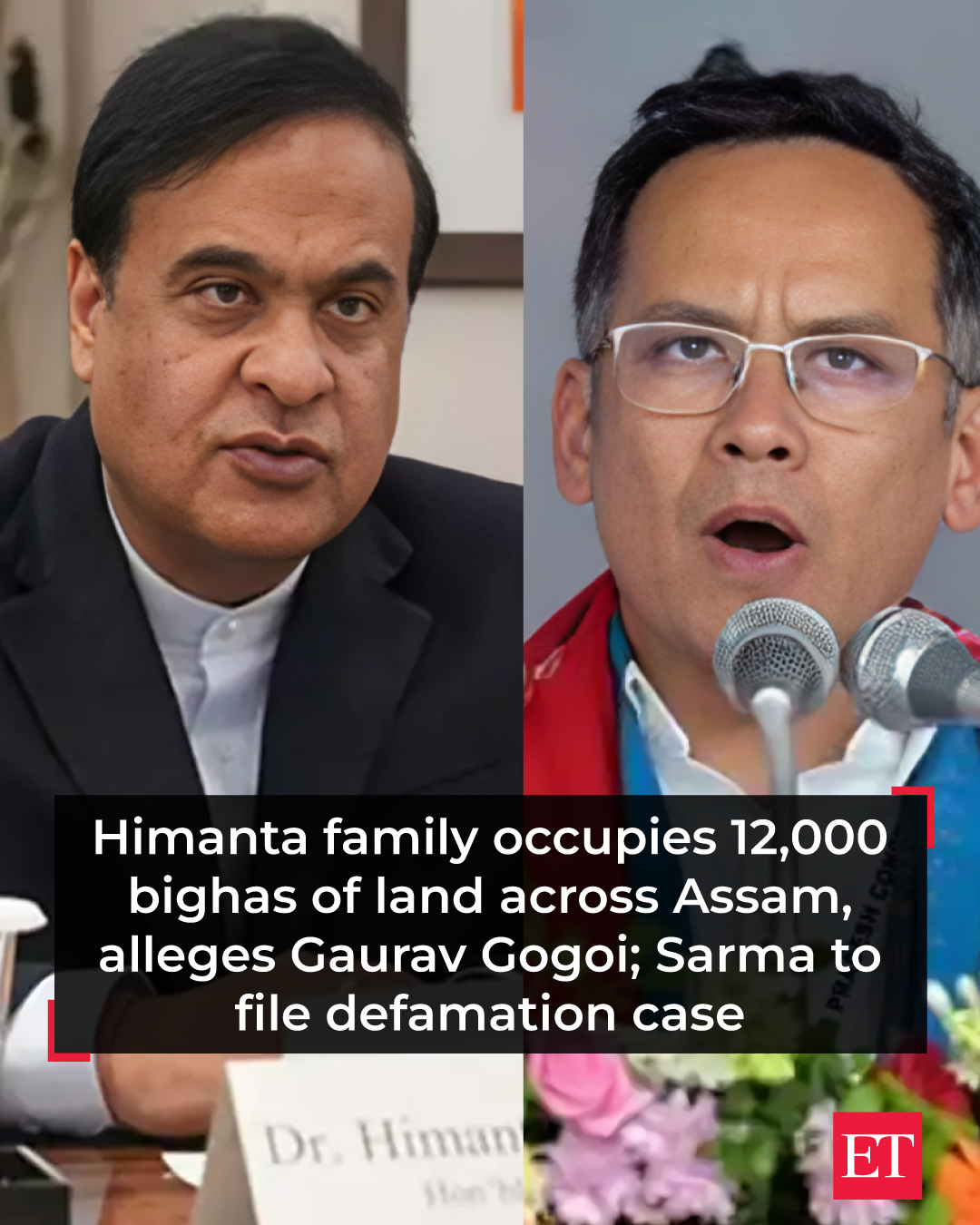 The Economic - ⚖️🔥 Land war in Assam 🏞️ Gaurav Gogoi alleges Himanta ...