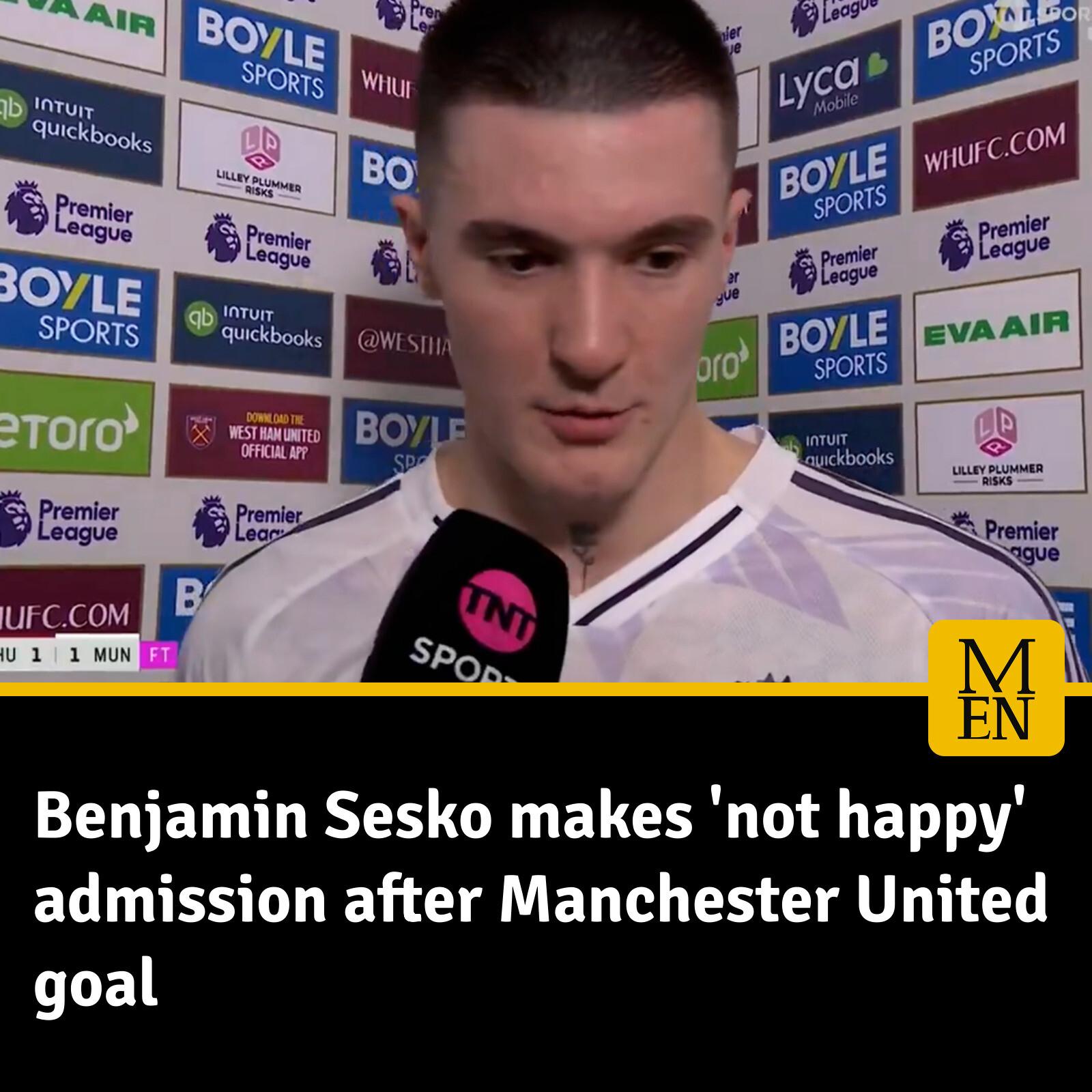 Manchester - Benjamin Sesko makes 'not happy' admission after ...