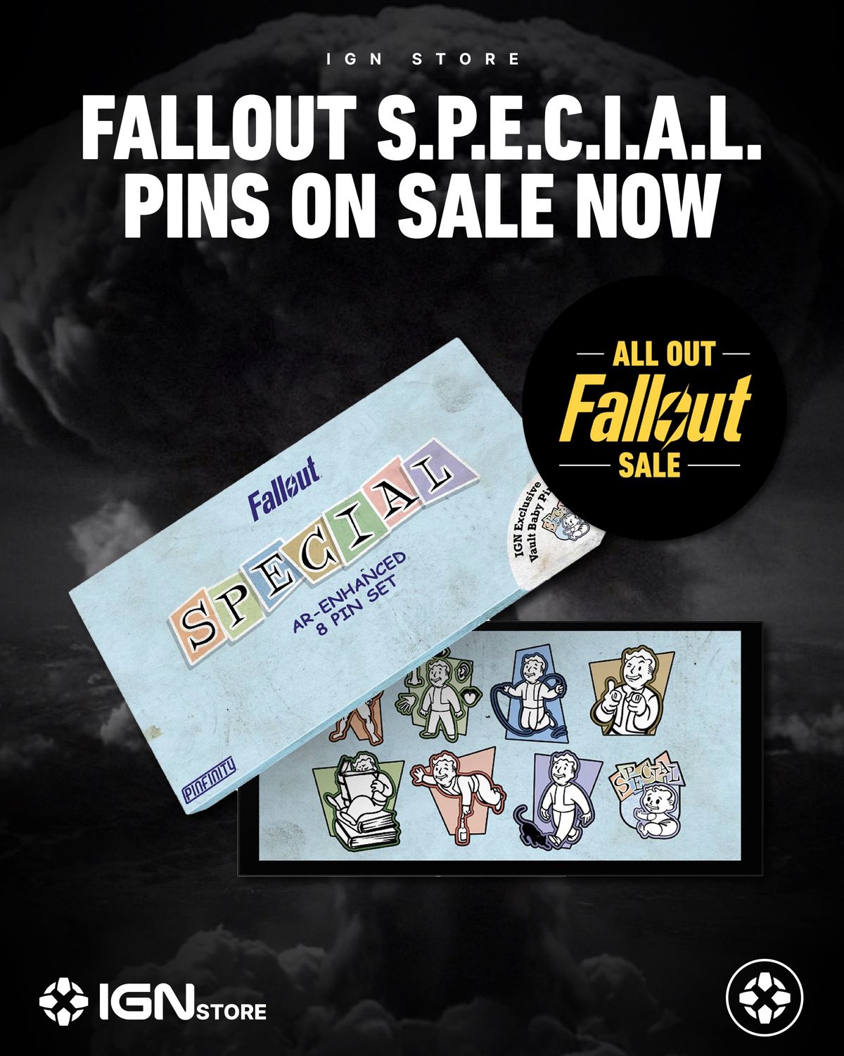 IGN - Fallout S.P.E.C.I.A.L. Pins are on sale at IGN Store! Grab this ...
