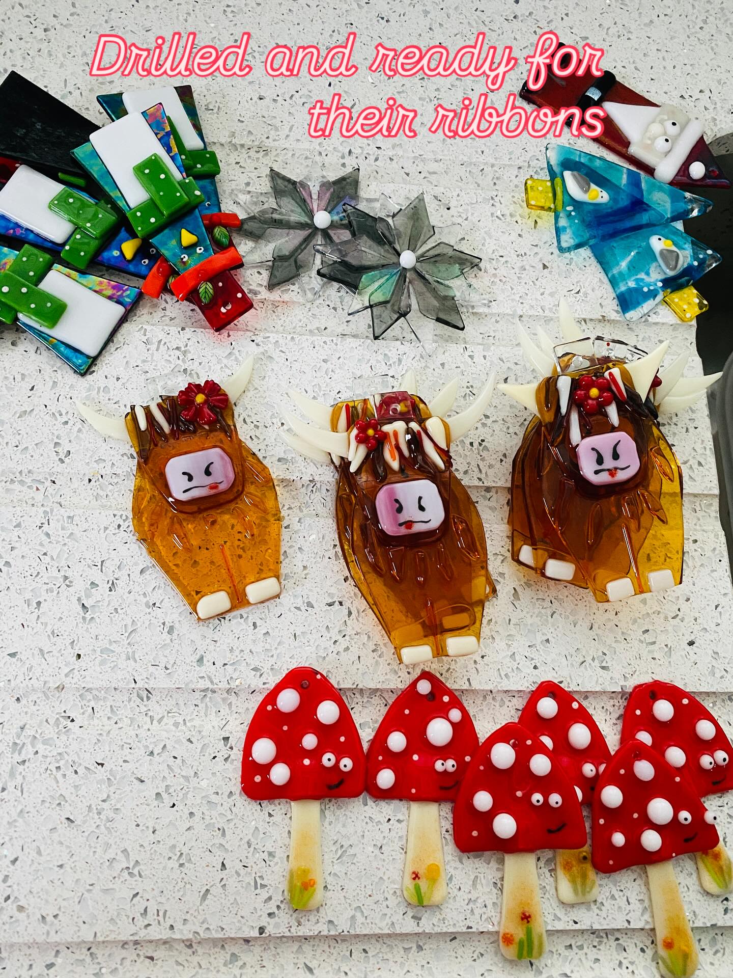 Lou - This assortment of Christmas decorations has been drilled - just ...
