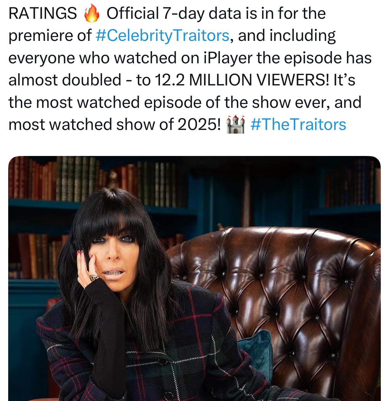 The Traitors - These figures are INSANE 😳 Photo: BBC / #TheTraitors ...